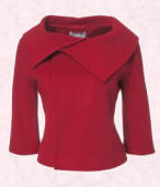 Wallis red jacket with wide collar - 2006 Fashion History